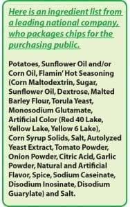 Ingrediant List
